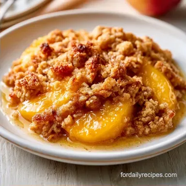 Peach Crumble with Canned Peaches