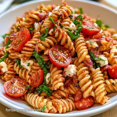 Caprese Pasta Salad in 22 Minutes Recipe Card