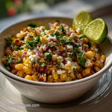 Mexican Side Dishes: Smoky Street Corn Salad Ready in 30 Min Recipe Card