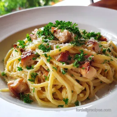 Chicken Carbonara Recipe in 25 Minutes