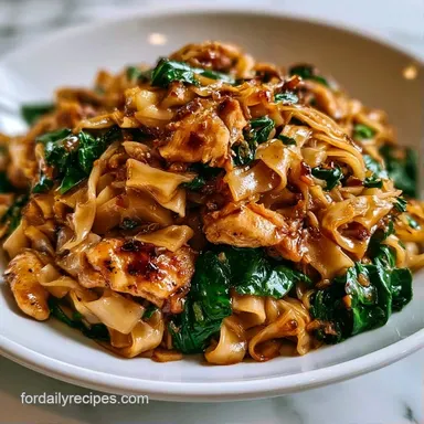 Chicken Pad See Ew in 30 Minutes Recipe Card