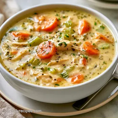 Chicken Pot Pie Soup Dutch Oven: Creamy Recipe Card