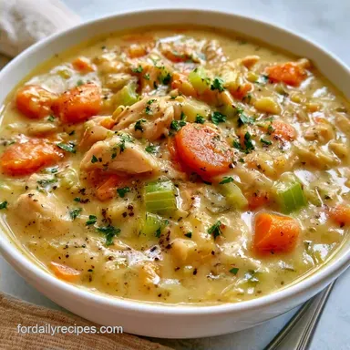 Chicken Pot Pie Soup Dutch Oven: Creamy