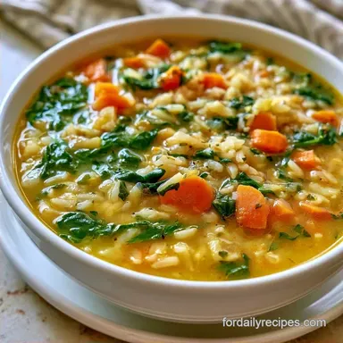 Chicken Spinach Soup with Rice for 6