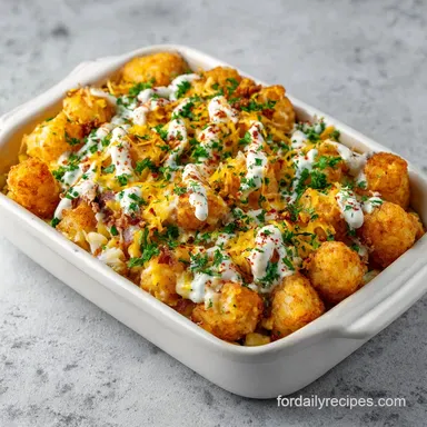 Chicken Tater Tot Casserole in 60 Minutes with Ranch Seasoning Recipe Card