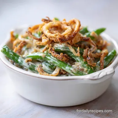 Campbell's Green Bean Casserole Classic Recipe in 40 Minutes Recipe Card