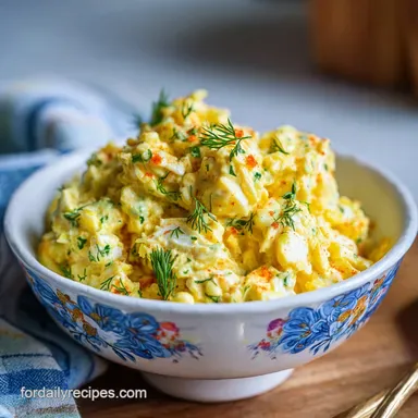 Classic Egg Salad for 4 Servings with Herb Forward Dressing