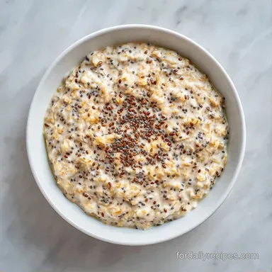 Classic High Fiber Oatmeal: Meal Prep Recipe Card