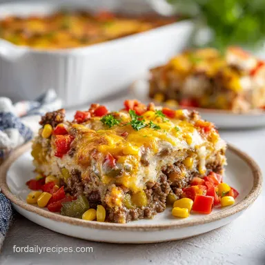 John Wayne Casserole with Bisquick for 8 Servings Recipe Card