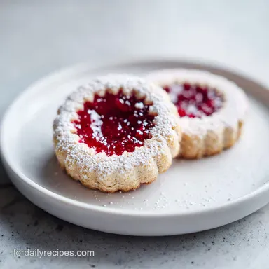 Classic Raspberry Linzer Cookies with Almond Flour
