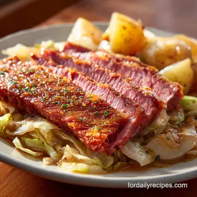 Corned Beef with Cabbage and Potatoes: Slow-Cooked Recipe Card