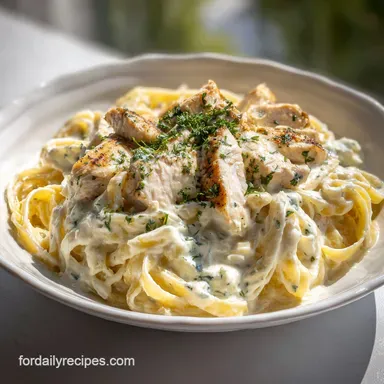 Cottage Cheese Chicken Alfredo in 30 Minutes Recipe Card