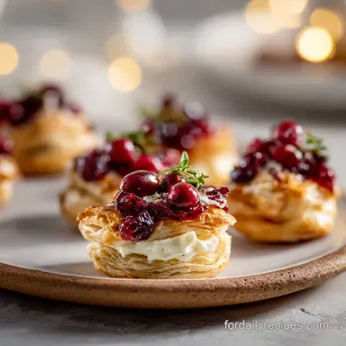 Christmas Finger Food Idea for Parties with Cranberry and Brie