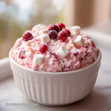 Cranberry Fluff Salad in 10 Minutes Recipe Card