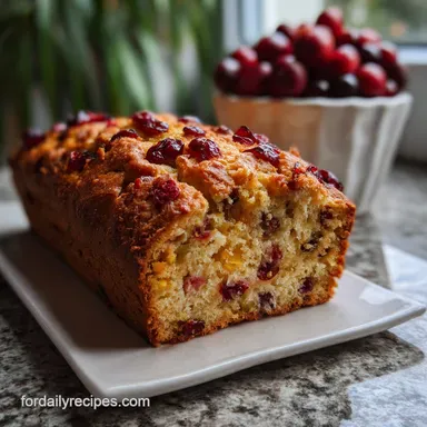 Cranberry Orange Bread: Holiday Sweet Bread Recipe Recipe Card