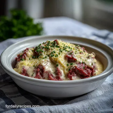 Creamed Chipped Beef: Old Fashioned Recipe Ready in 15 Minutes Recipe Card