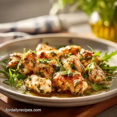 Creamy Garlic Chicken for 4 Servings Recipe Card