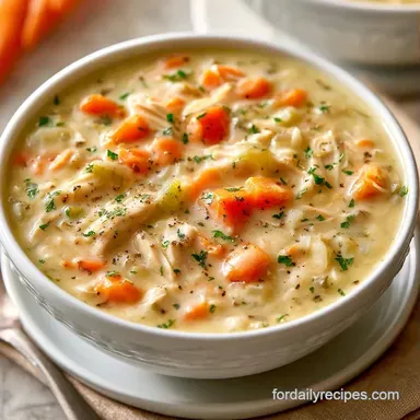 Creamy Rotisserie Chicken Soup (40 Min) Recipe Card