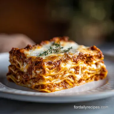 Crockpot Lasagna for 8 Servings: Slow-Cooked Italian Meal Recipe Card