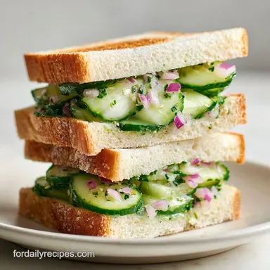 Easy Cucumber Salad Sandwiches 68341 for 4 Servings