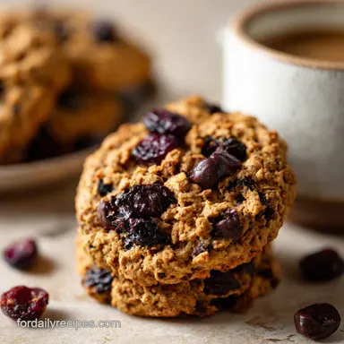 Dark Chocolate Cherry Oatmeal Cookies in 92 Minutes Recipe Card
