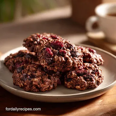 Dark Chocolate Cherry Oatmeal Cookies in 92 Minutes