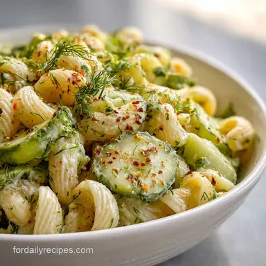 Dill Pickle Pasta Salad Recipe: Tangy & Velvety Recipe Card
