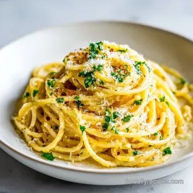 Easy Pasta Recipe with Garlic and Parmesan in 15 Minutes Recipe Card