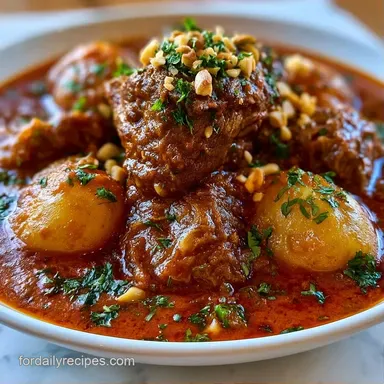 Easy Massaman Beef Curry: Slow Cooker Recipe Card