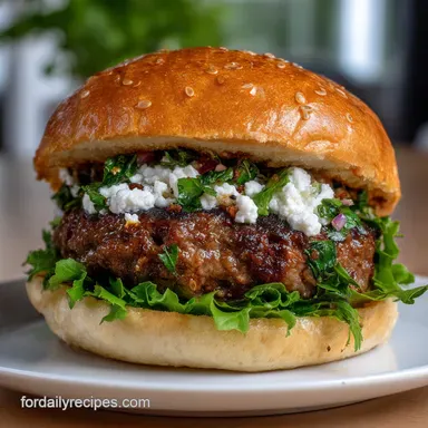 Mediterranean Lamb Burger Lamb Burger Recipe Easy: Juicy Flavorful