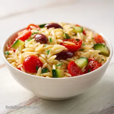 Easy Orzo Pasta Salad in 24 Minutes