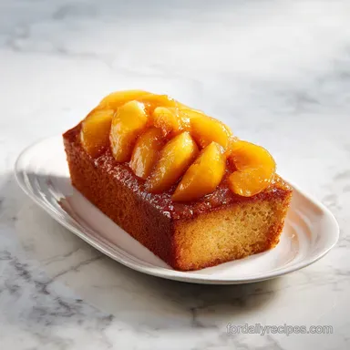 Peach Cobbler Pound Cake for 12 Servings Recipe Card