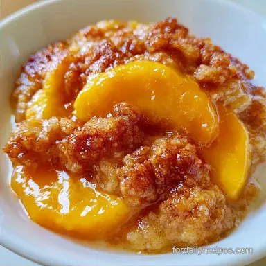 Peach Crumble with Fresh Peaches