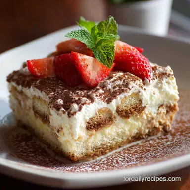 Easy Tiramisu Poke Cake Recipe: 50 Minute Italian-American Treat Recipe Card