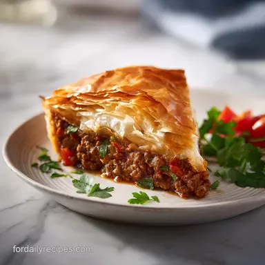 Egyptian Beef Goulash with Phyllo, 1 Hour