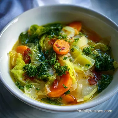 Fat Burning Cabbage Diet Soup in 20 Minutes Recipe Card
