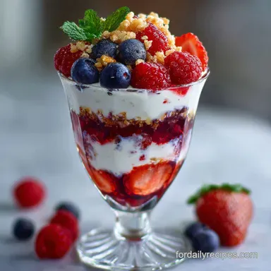 Festive New Years Eve Parfait Dessert in 20 Minutes: Champagne Berry Recipe Card