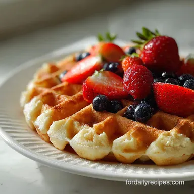 Belgian Waffles Recipe: Crispy Baked for 10 People Recipe Card