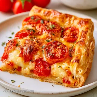 French Tomato Tart with Gruyere Cheese Recipe Card