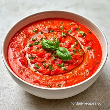 Fresh Tomato Gazpacho for 4 Servings Recipe Card