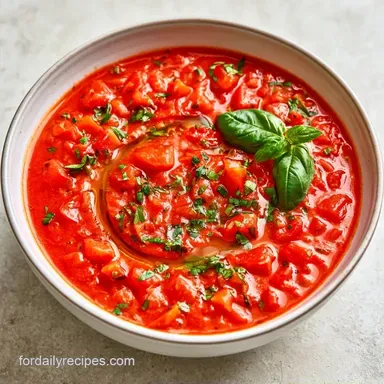 Fresh Tomato Gazpacho for 4 Servings
