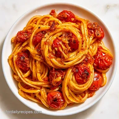 Fresh Tomato Pasta with Cherry Tomatoes Recipe Card
