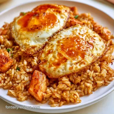 Fried Eggs and Rice Recipe in 12 Minutes Recipe Card