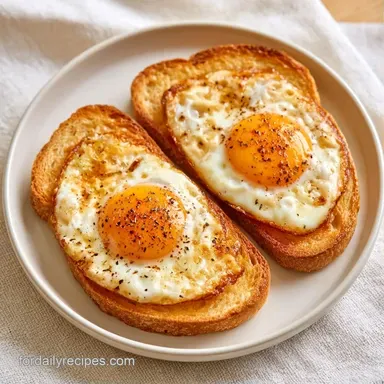Fried Eggs on Toast in 10 Minutes Recipe Card