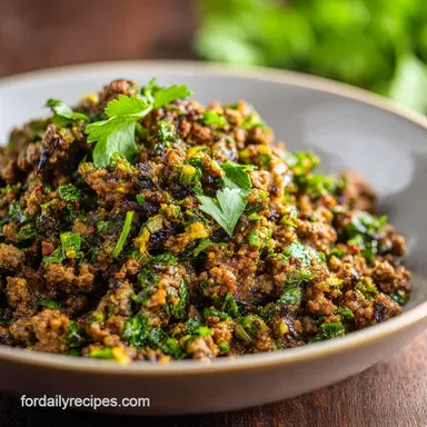 Ground Beef with Garlic and Herbs in 20 Min