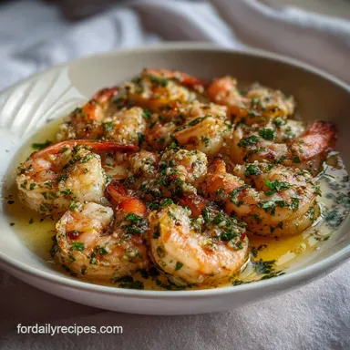 Delicious New Year s Eve Food Idea with Garlic Shrimp Recipe Card