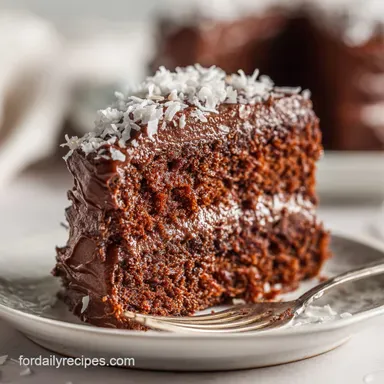 German Chocolate Frosting for 10 People Recipe Card