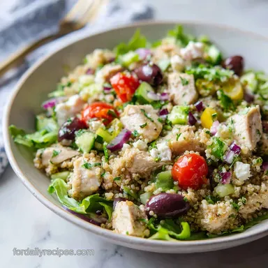 Greek Quinoa Chicken Salad for 4 Servings