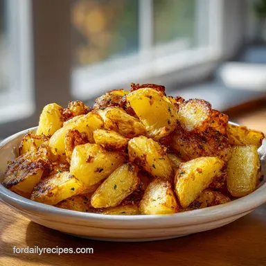 Greek Roasted Potatoes with Lemon and Garlic for 6 Servings Recipe Card