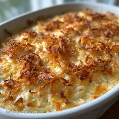 Hashbrown Casserole Recipe: Creamy Baked Cheesy Potatoes Recipe Card